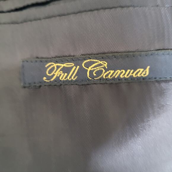 Brooks Brothers Cool Fitzgerald Blazer Size 46R Gray Pinstripe Wool Full Canvas - Picture 7 of 8